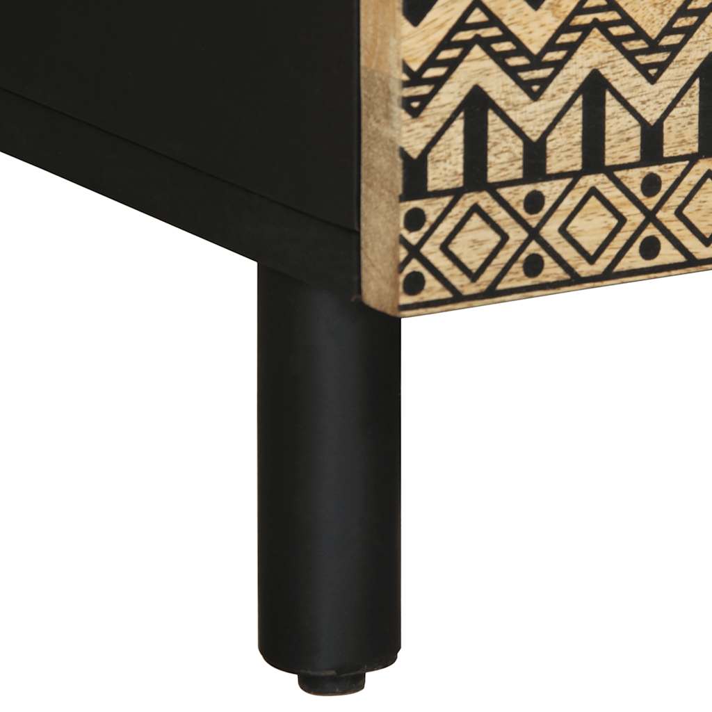 Salongbord Sofabord Svart 80x54x40 cm heltre mango