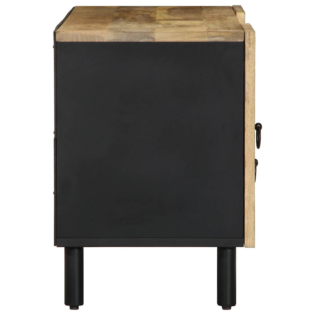 TV-Møbel Svart Tv-benk 105x33,5x46 cm grovt heltre mangotre