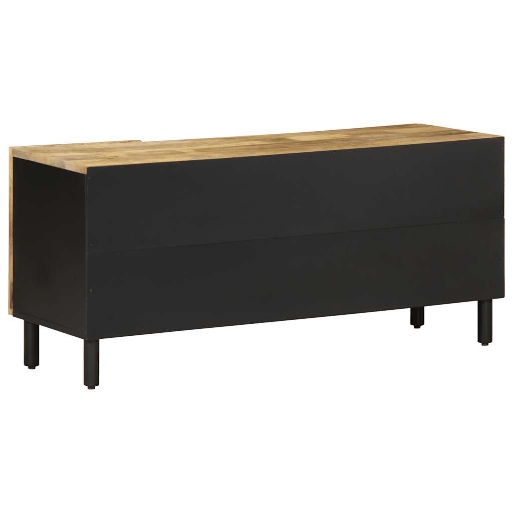 TV-Møbel Svart Tv-benk 105x33,5x46 cm grovt heltre mangotre