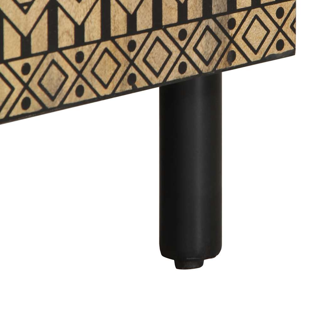 TV-Møbel Svart Tv-benk 105x33,5x46 cm grovt heltre mangotre