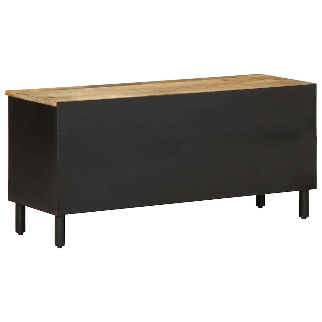 TV-Møbel Svart Tv-benk 100x33,5x46 cm grovt heltre mangotre