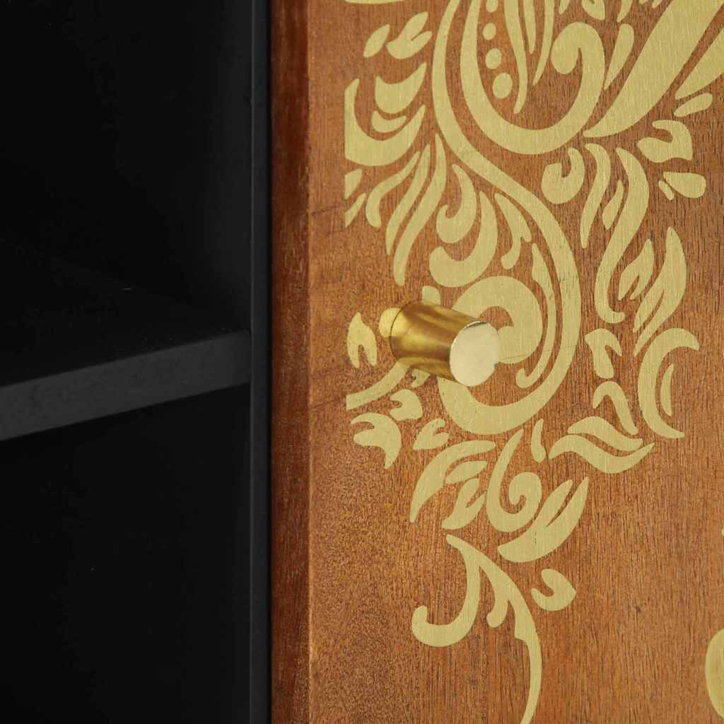 TV-Møbel Tre TV-Skap med hylle Brun 105 x 33.5 x 46 cm Massivt mangotre