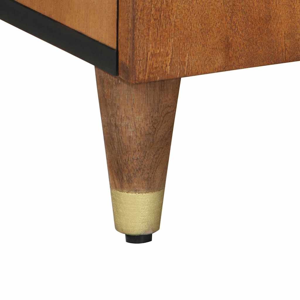 TV-Møbel Tre TV-Skap med hylle Brun 105 x 33.5 x 46 cm Massivt mangotre