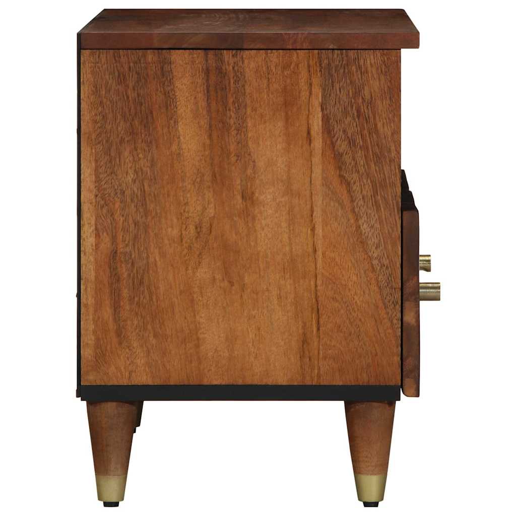 TV-Møbel Tre TV-Skap med hylle med lagring Brun Massivt mangotre