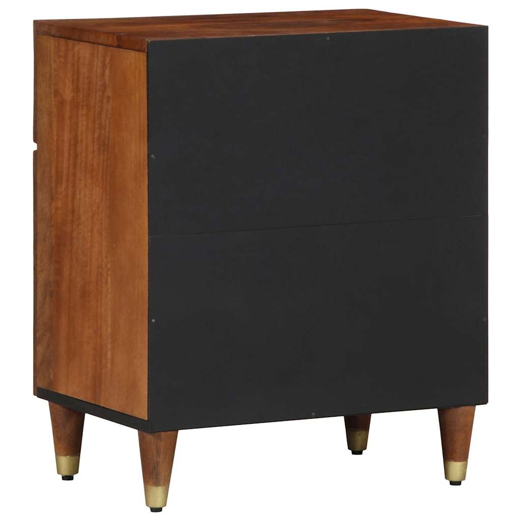 Nattbord Sengbord Honningbrun Nattbordskap med skuff 50 x 33 x 60 cm heltre mango