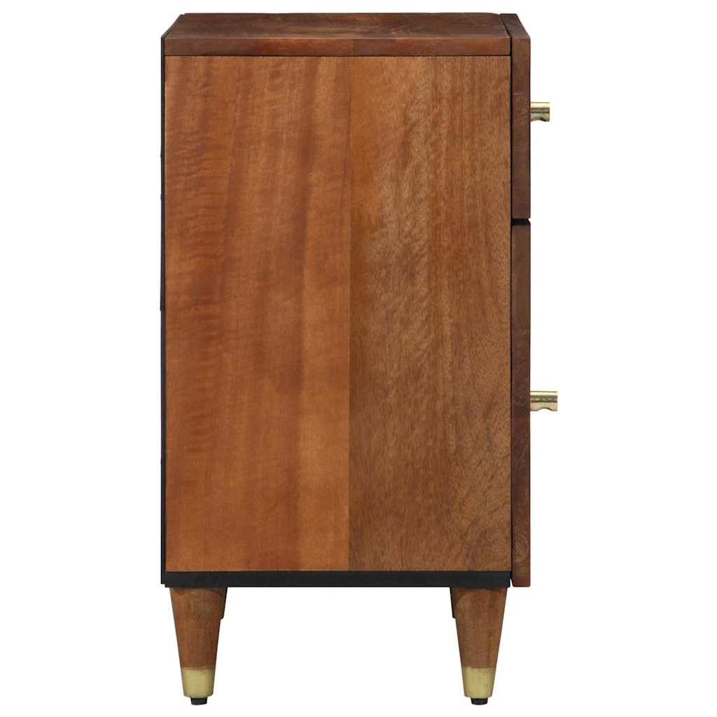 Nattbord Sengbord Honningbrun Nattbordskap med skuff 50 x 33 x 60 cm heltre mango