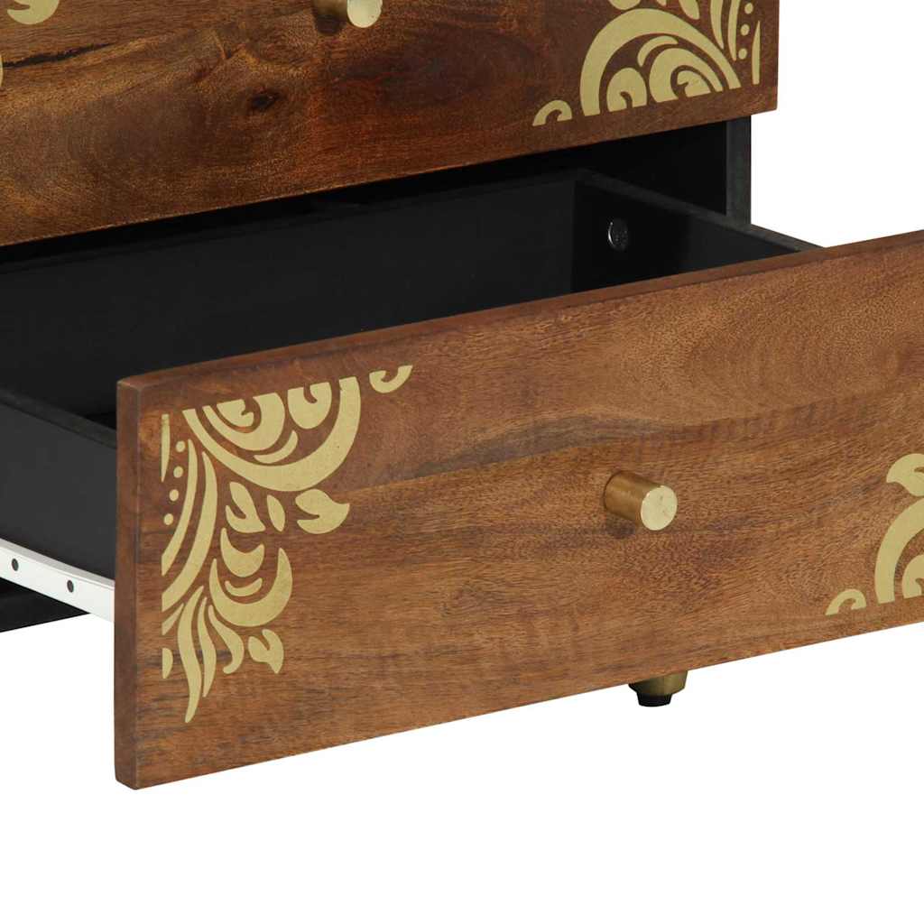 Nattbord Sengbord Honningbrun Nattbordskap med skuff 50 x 33 x 62 cm heltre mango