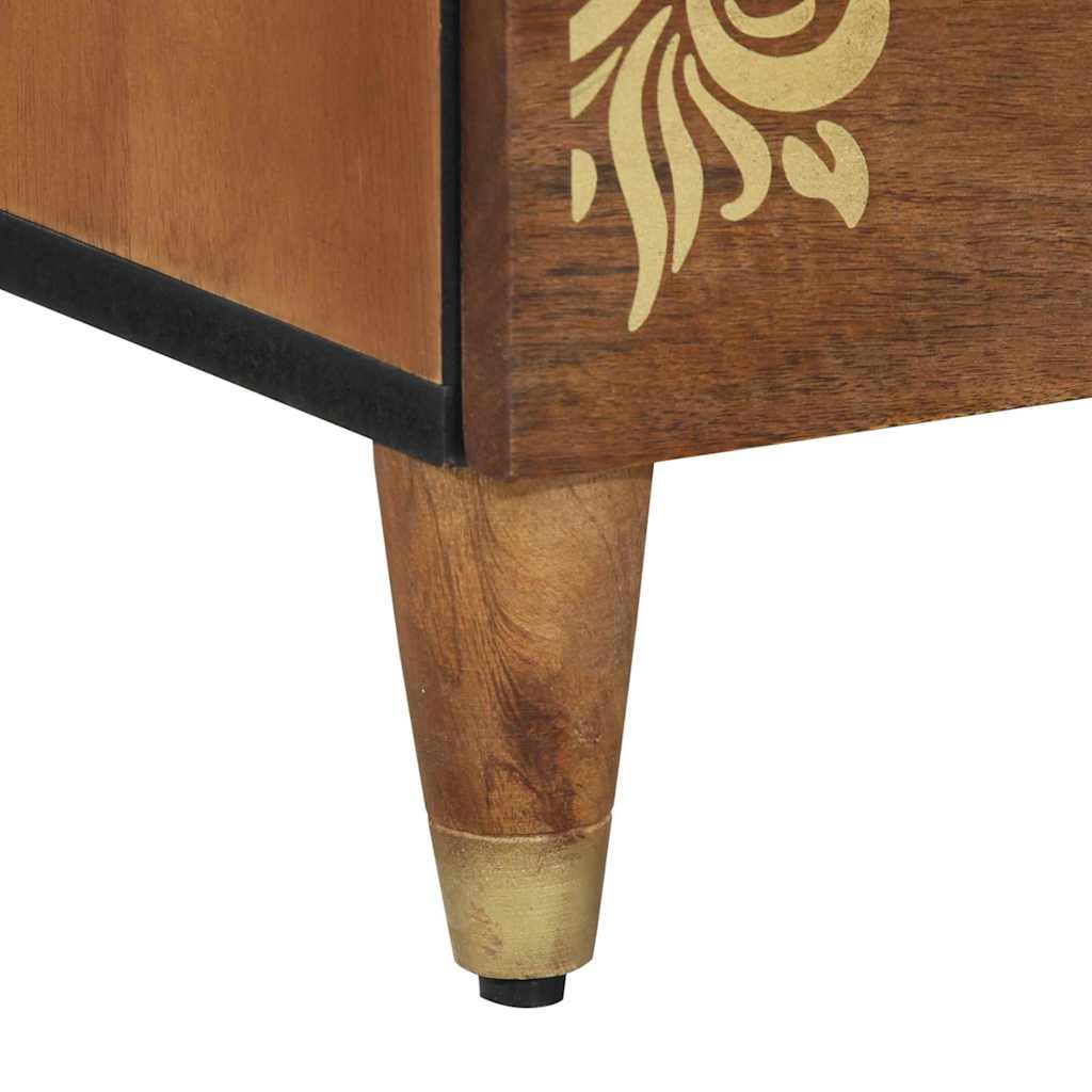 Nattbord Sengbord Honningbrun Nattbordskap med skuff 50 x 33 x 62 cm heltre mango