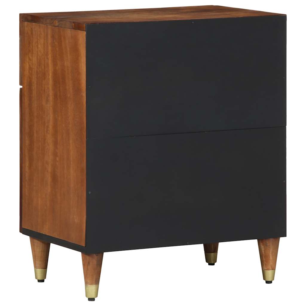 Nattbord Sengbord Honningbrun Nattbordskap med skuff 50 x 33 x 60 cm heltre mango