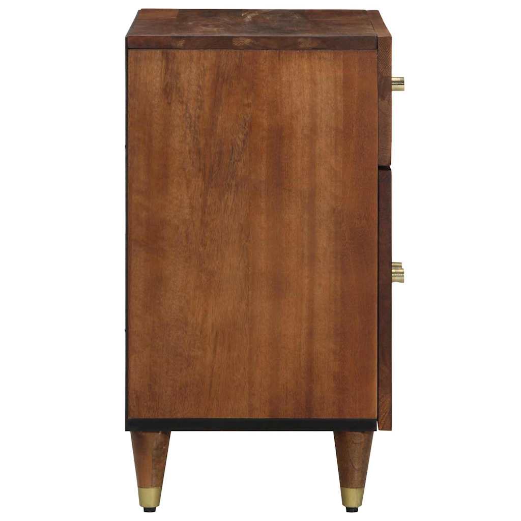 Nattbord Sengbord Honningbrun Nattbordskap med skuff 50 x 33 x 60 cm heltre mango