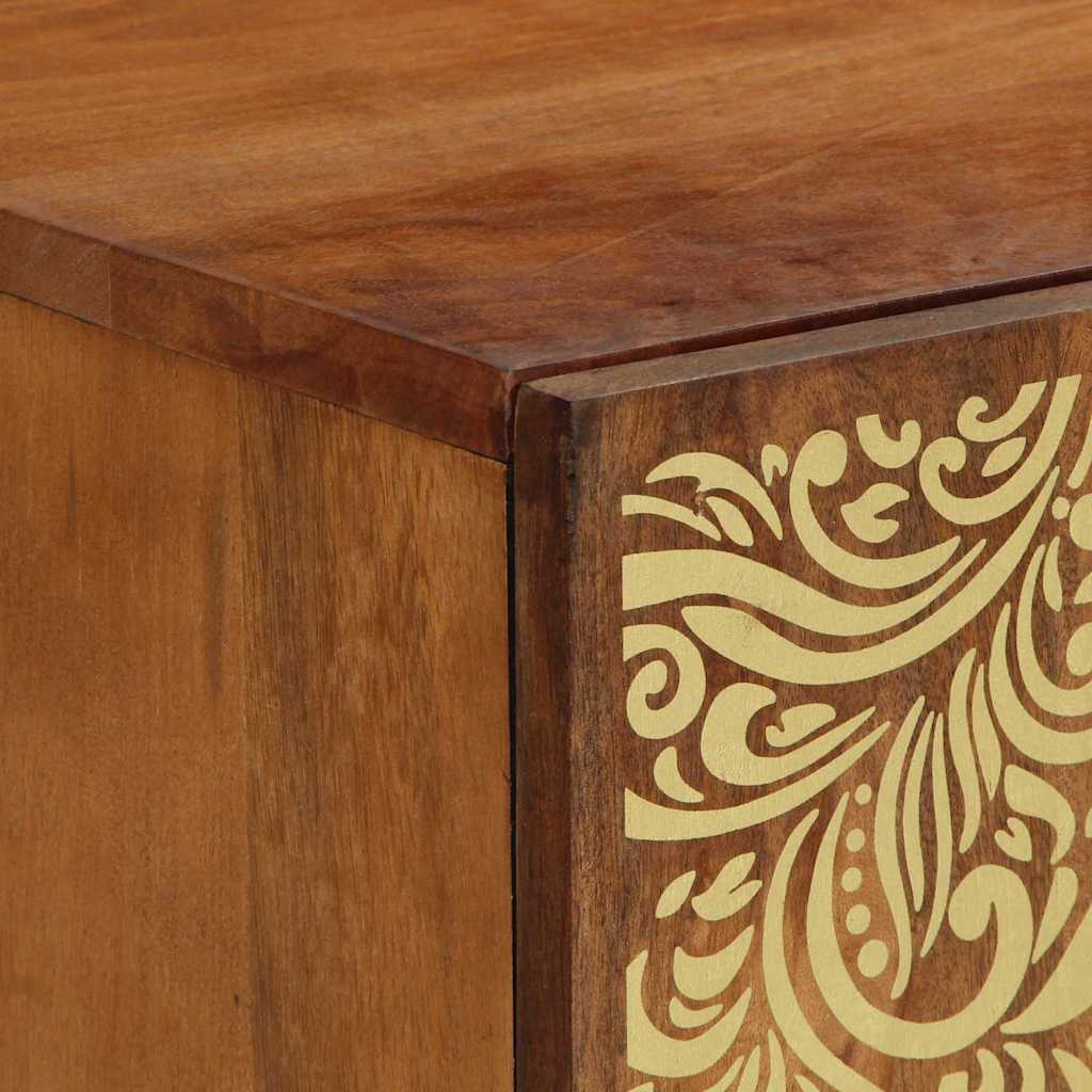 TV-Møbel Tre TV-Skap med skuff Brun 105 x 33.5 x 46 cm Massivt mangotre