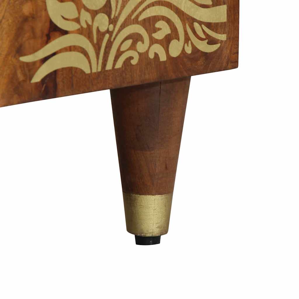 TV-Møbel Tre TV-Skap med skuff Brun 105 x 33.5 x 46 cm Massivt mangotre