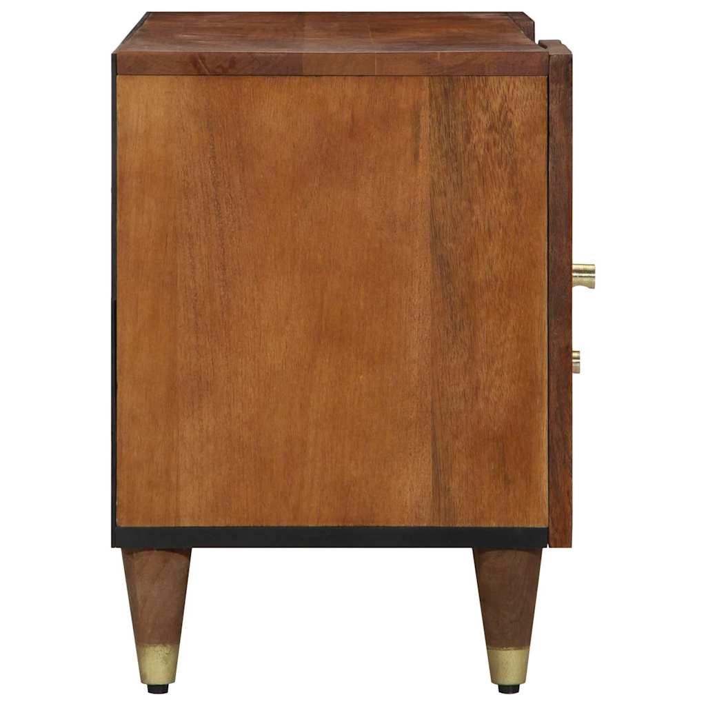 TV-Møbel Tre TV-Skap med skuff Brun 105 x 33.5 x 46 cm Massivt mangotre
