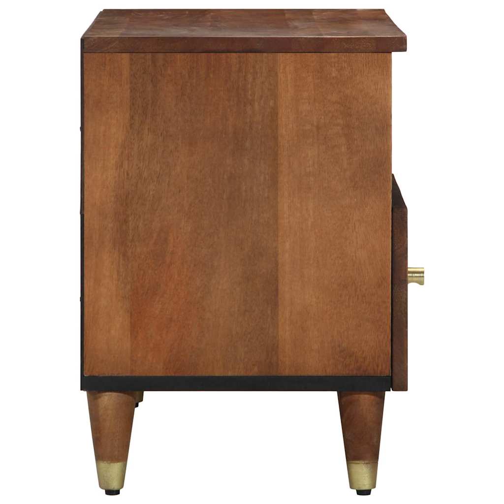 TV-Møbel Tre TV-Skap med skuff Brun 80 x 33.5 x 46 cm Massivt mangotre