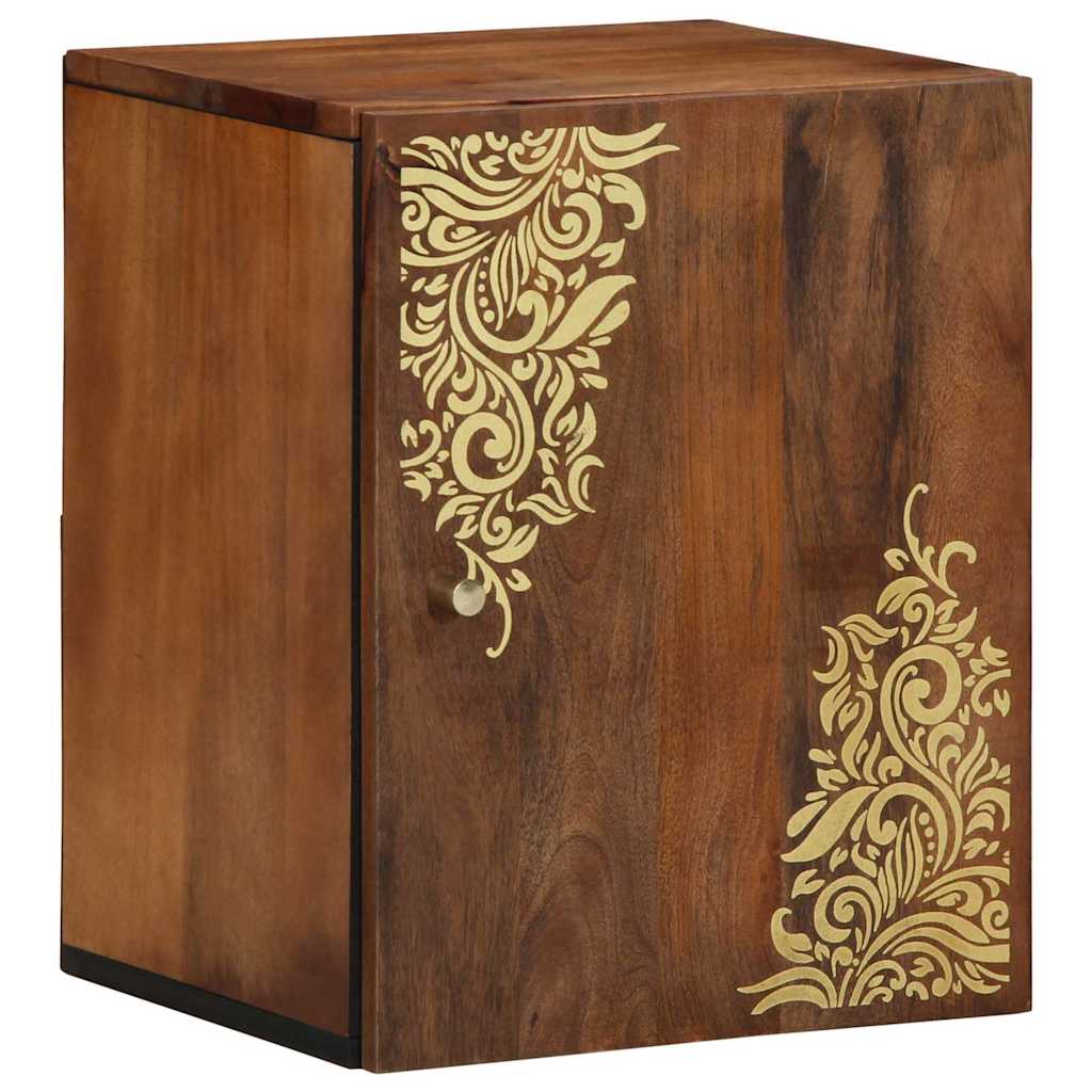 Badskap Veggmontert Brun 38 x 33.5 x 48 cm Massivt mangotre