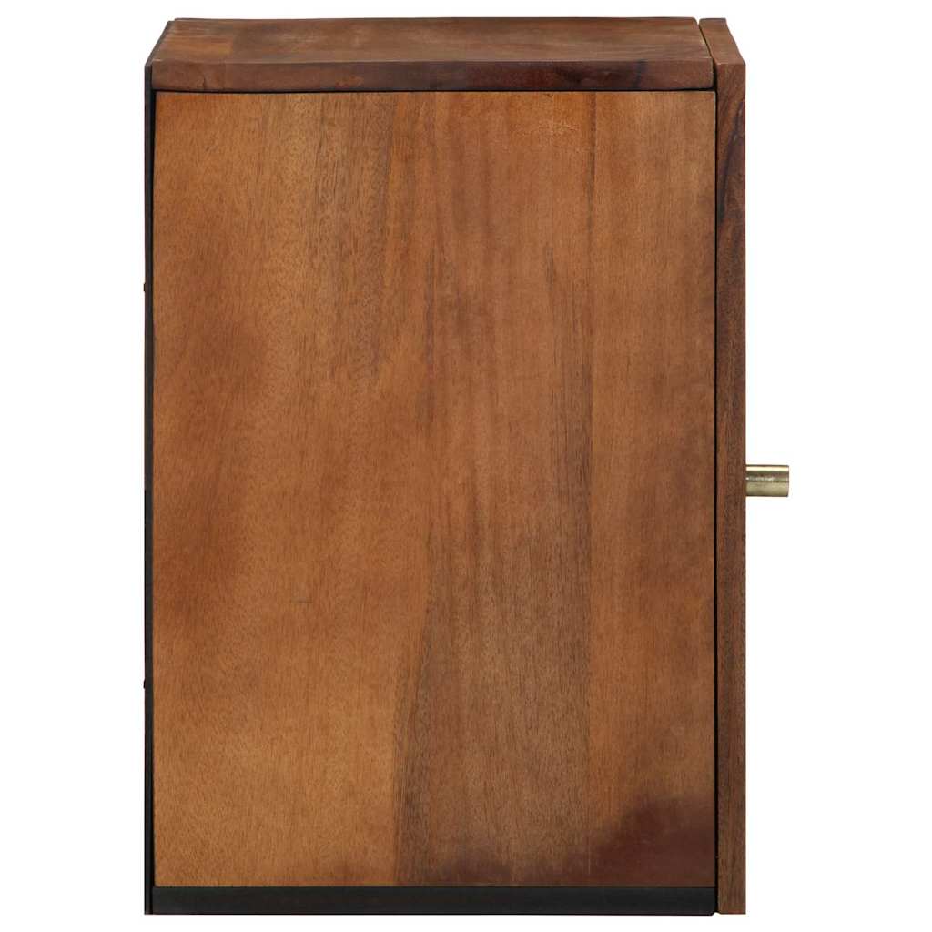Badskap Veggmontert Brun 38 x 33.5 x 48 cm Massivt mangotre