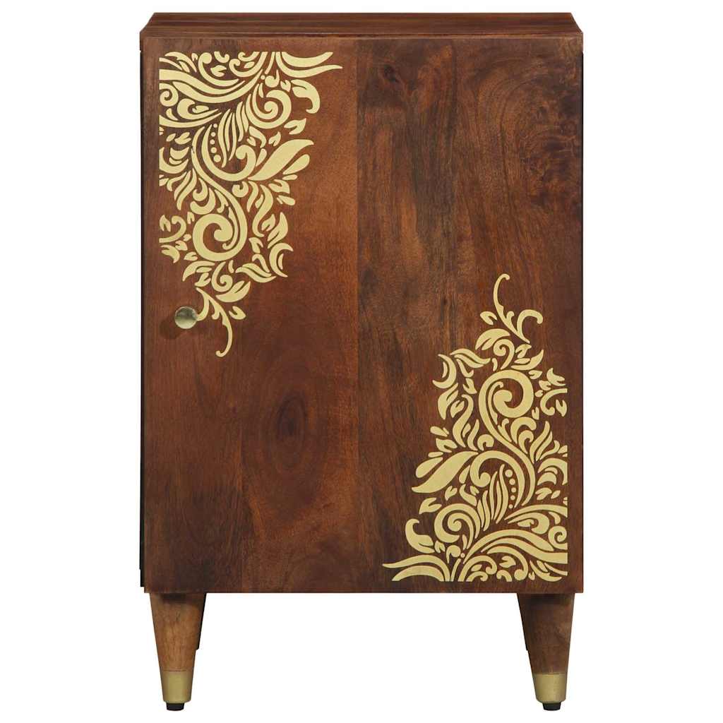 Baderomskap med lagring Brun 38 x 33.5 x 58 cm Massivt mangotre