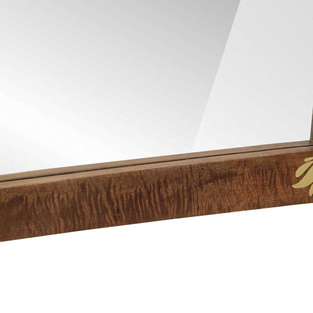 Badspeil med speil Brun 50 x 70 x 3 cm Massivt mangotre