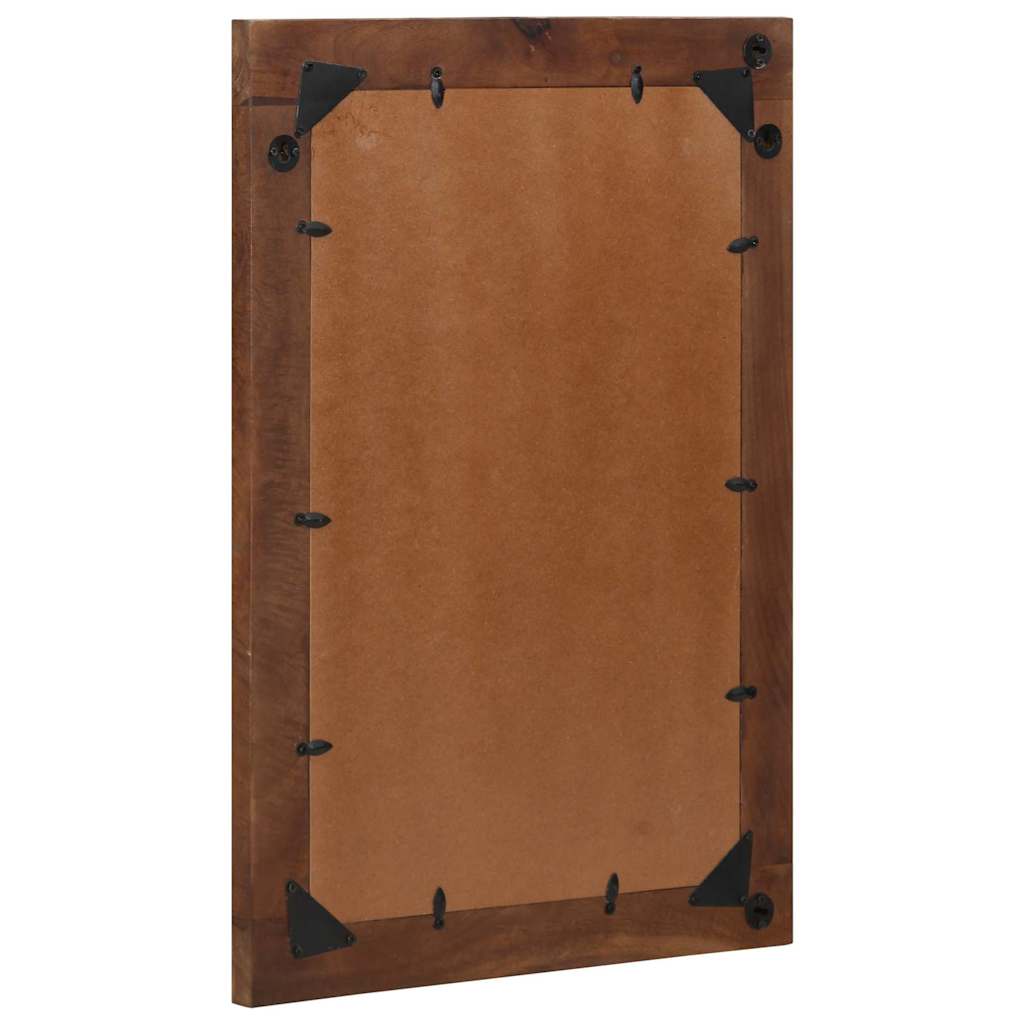 Badspeil med speil Brun 50 x 70 x 3 cm Massivt mangotre