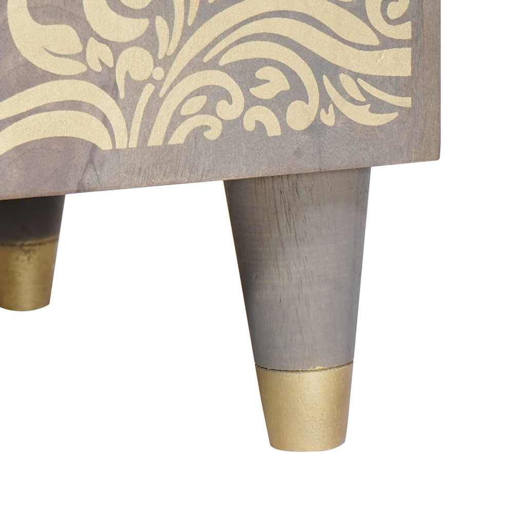 Baderomsskap med lagring Grå 38 x 33 x 58 cm Massivt mangotre