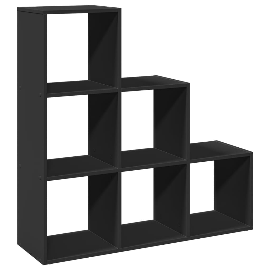 Bokhylle Svart 3 etasjer 99x29x99 cm