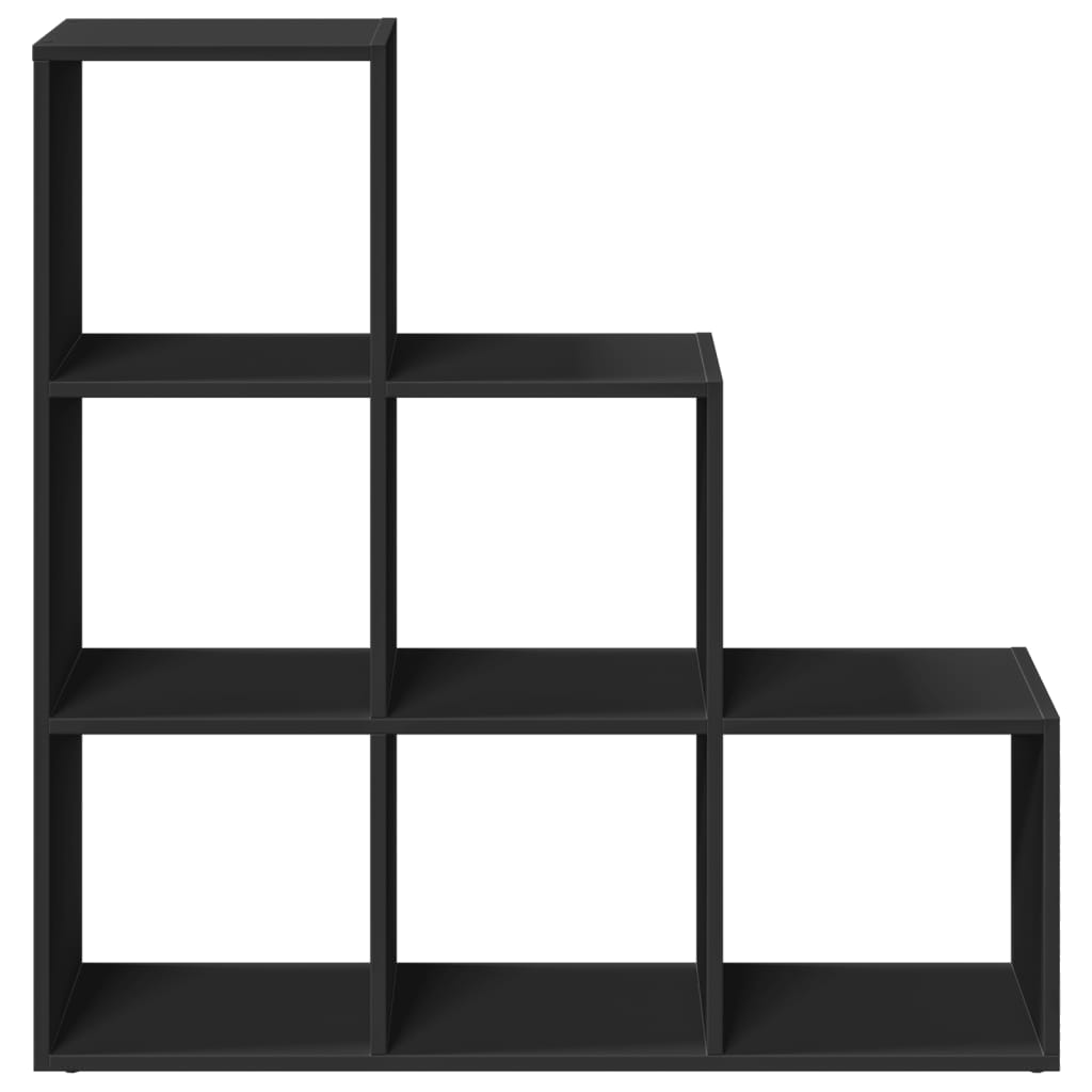 Bokhylle Svart 3 etasjer 99x29x99 cm