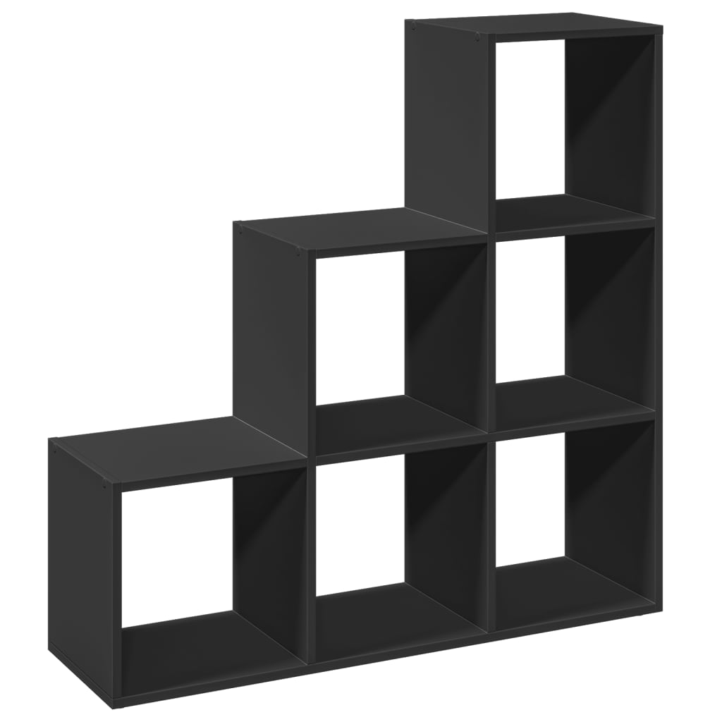 Bokhylle Svart 3 etasjer 99x29x99 cm