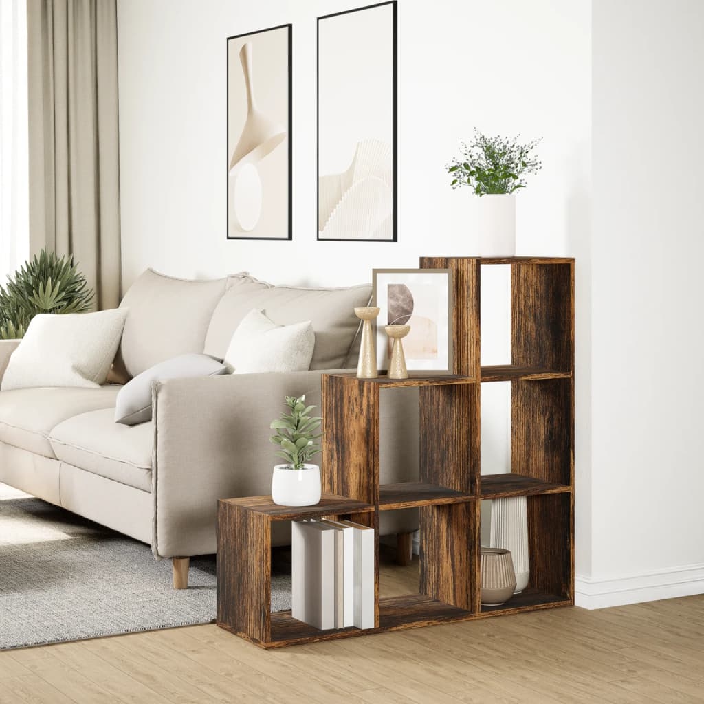 Bokhylle Svart 3 etasjer 99x29x99 cm