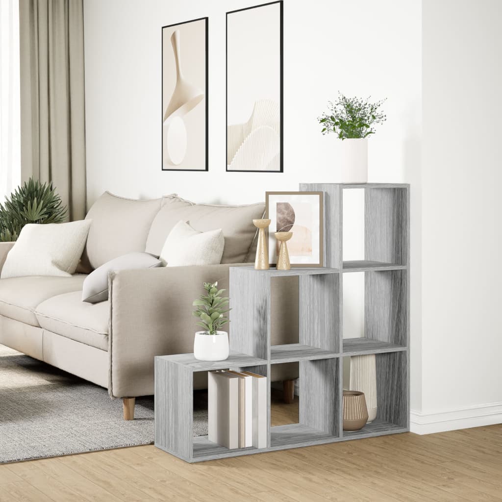 Bokhylle Sonoma Grå 3 lag 99x29x99 cm