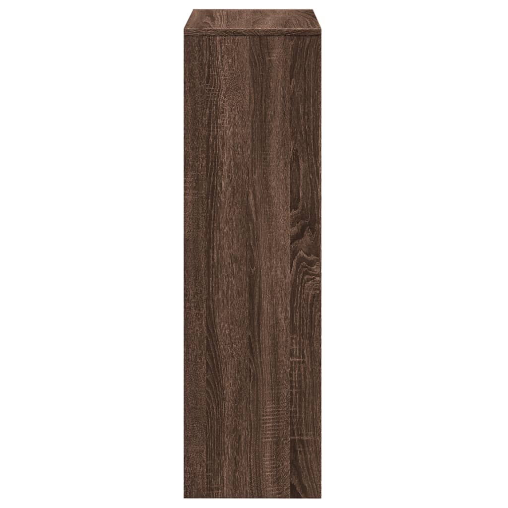 Bokhylle Brun Eik 3 etasjer 99x29x99 cm