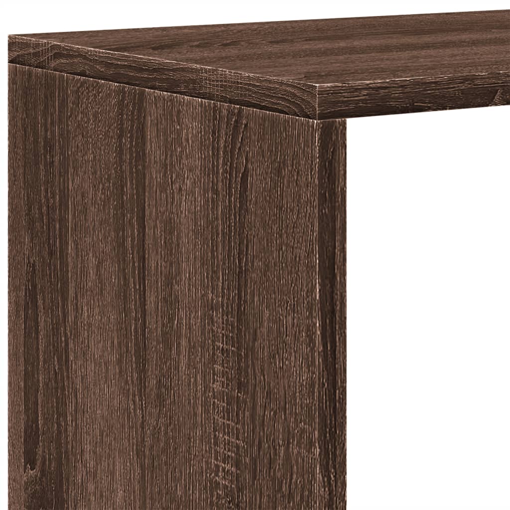 Bokhylle Brun Eik 3 etasjer 99x29x99 cm
