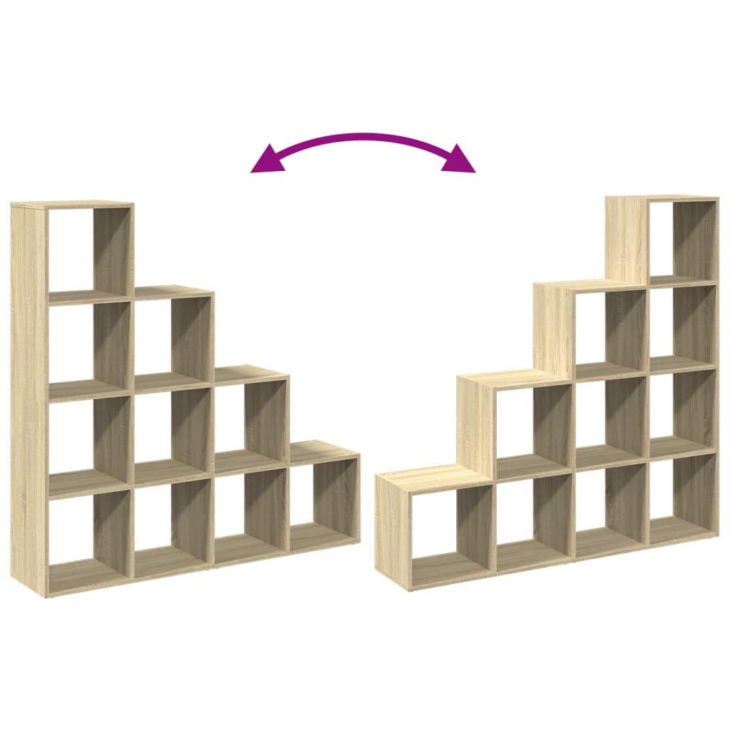Bokhylle Sonoma Eik 4 etasjer 131,5x29x131,5 cm