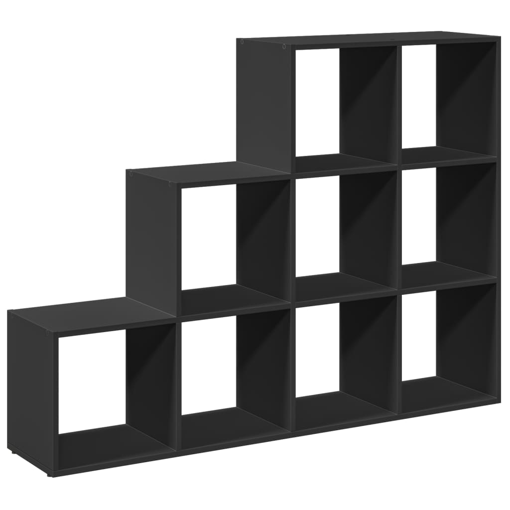Bokhylle Svart 3 etasjer 137,5x29x103,5 cm