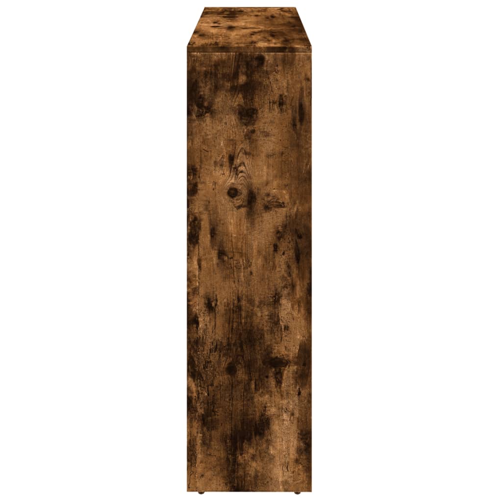Bokhylle 3 etasjer røkt eik 137,5x29x103,5 cm konstruert tre