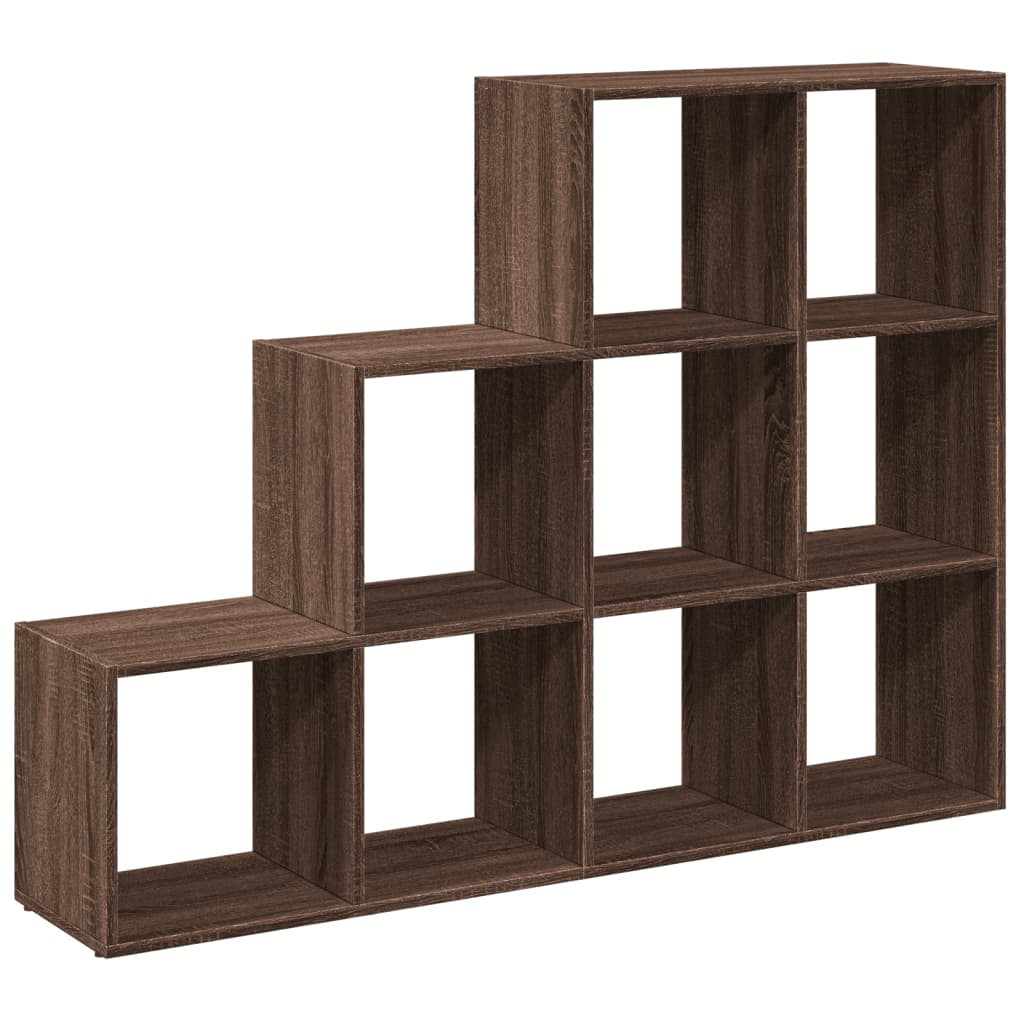Bokhylle Brun Eik 3 etasjer 137,5x29x103,5 cm