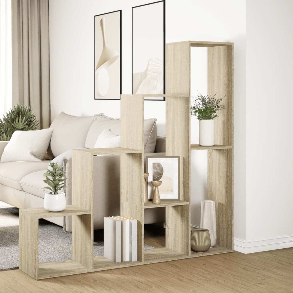 Bokhylle Sonoma Eik 4 etasjer 143,5x29x143,5 cm