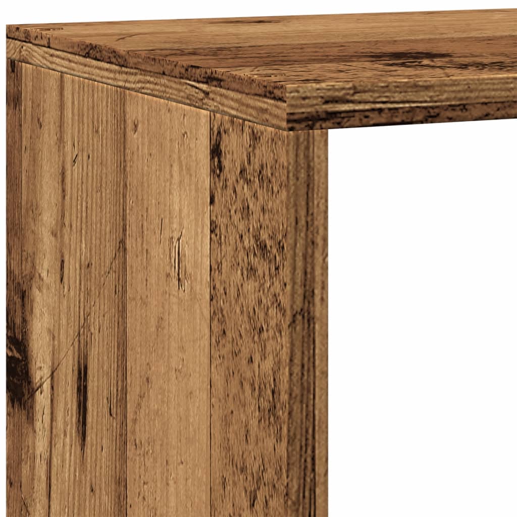 Bokhylle Gammelt Tre 4 etasjer 143,5x29x143,5 cm