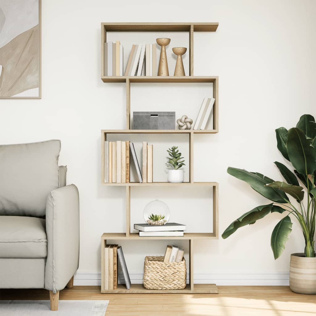 Bokhylle Sonoma Eik 5 lag 70x24x161 cm