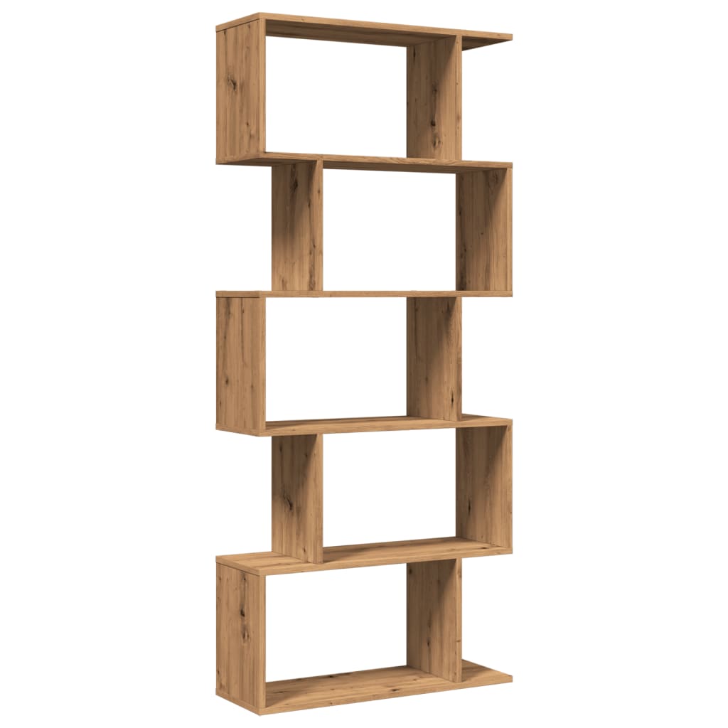 Bokhylle Brun Romdeler 5 lag 70x24x161 cm