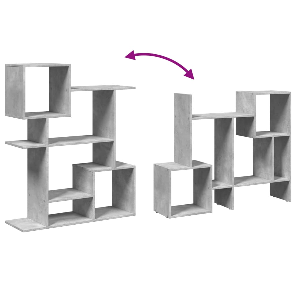Bokhylle Betonggrå 92x29x112 cm