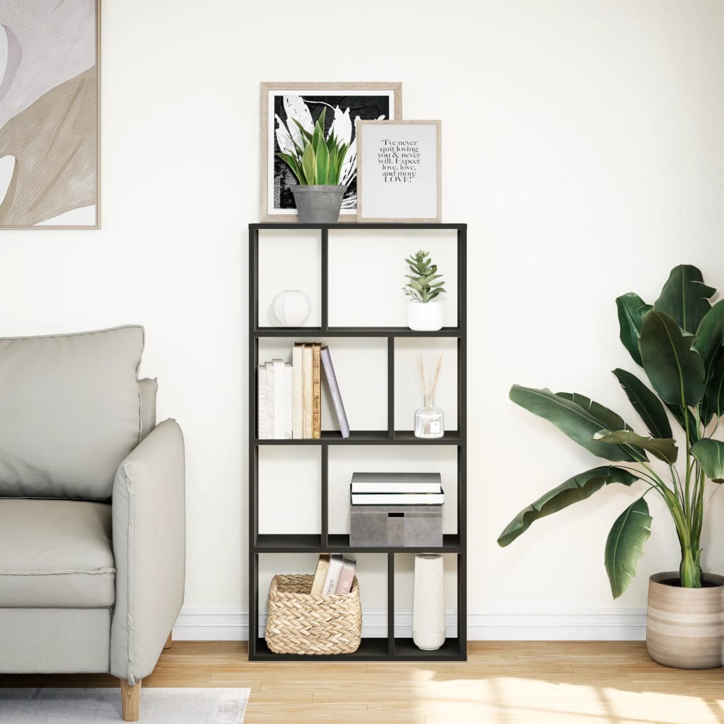 Bokhylle Svart 60x20x120 cm