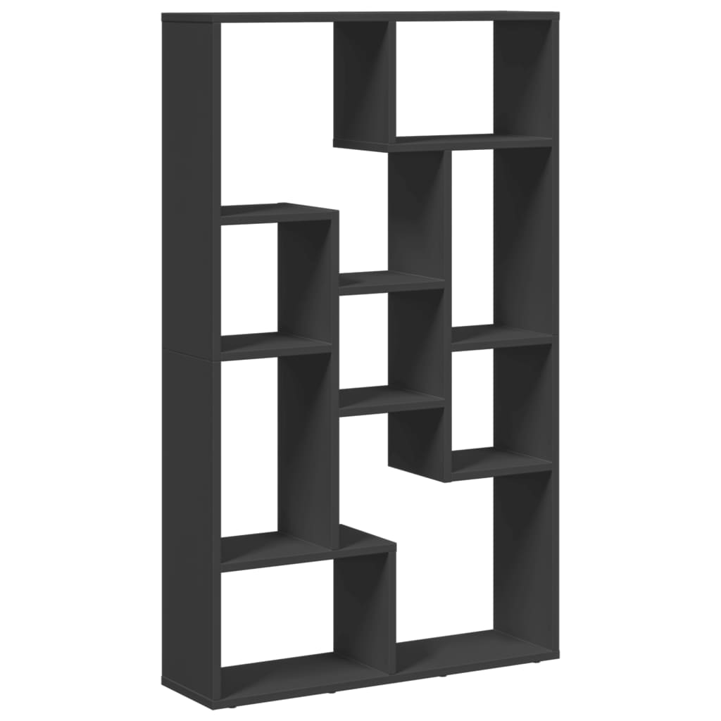 Bokhylle Svart 72x20x120 cm