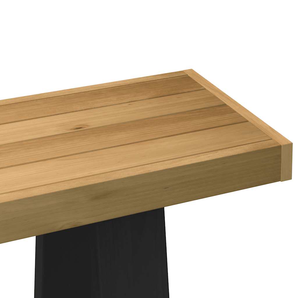 Avlastningsbord konsollbord DIV. NOAIN A-formede ben 120x30x75 cm heltre furu