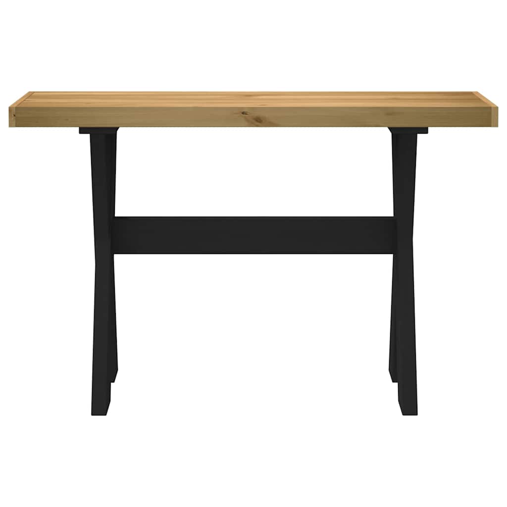 Avlastningsbord konsollbord DIV. NOAIN X-formede ben 120x30x75 cm heltre furu