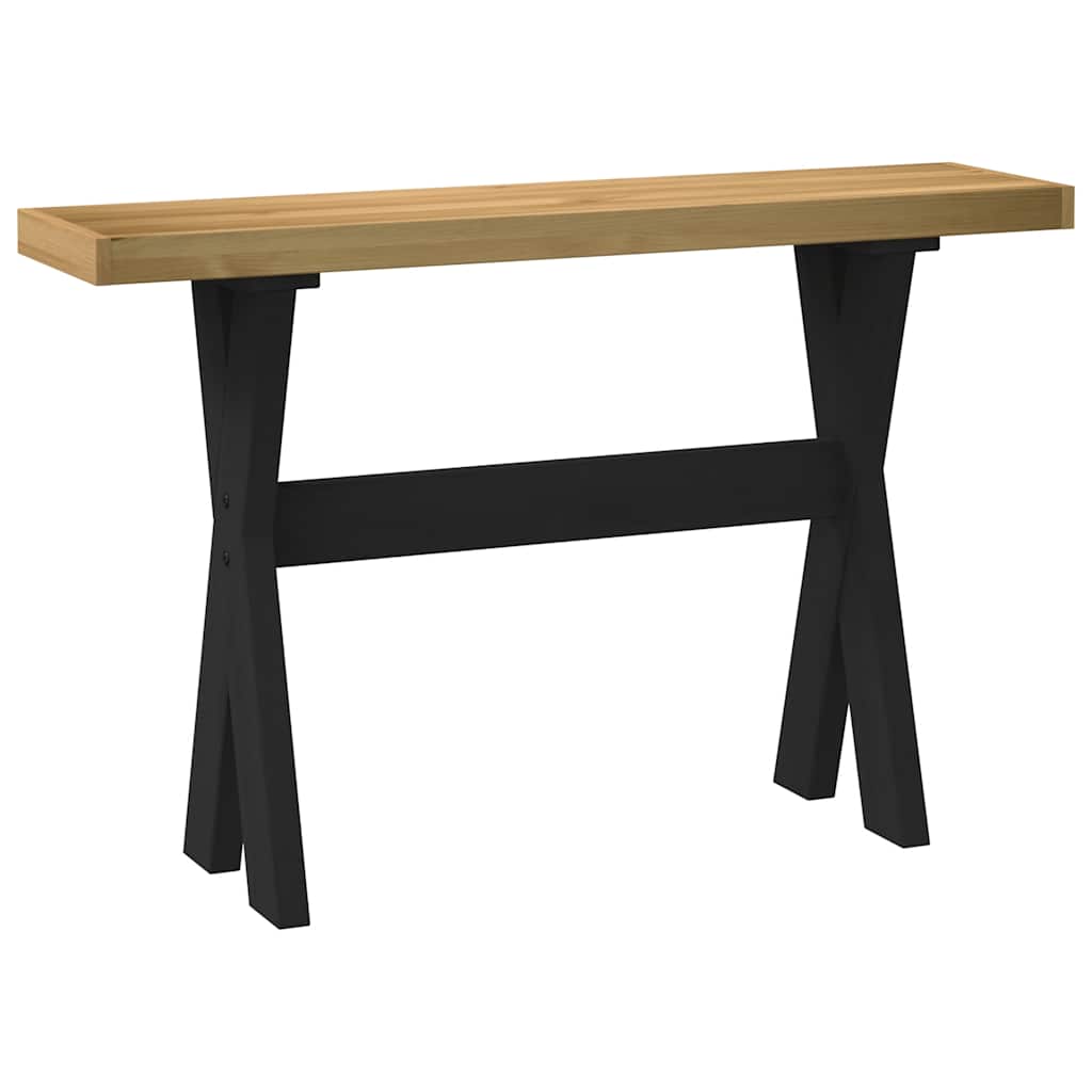 Avlastningsbord konsollbord DIV. NOAIN X-formede ben 120x30x75 cm heltre furu