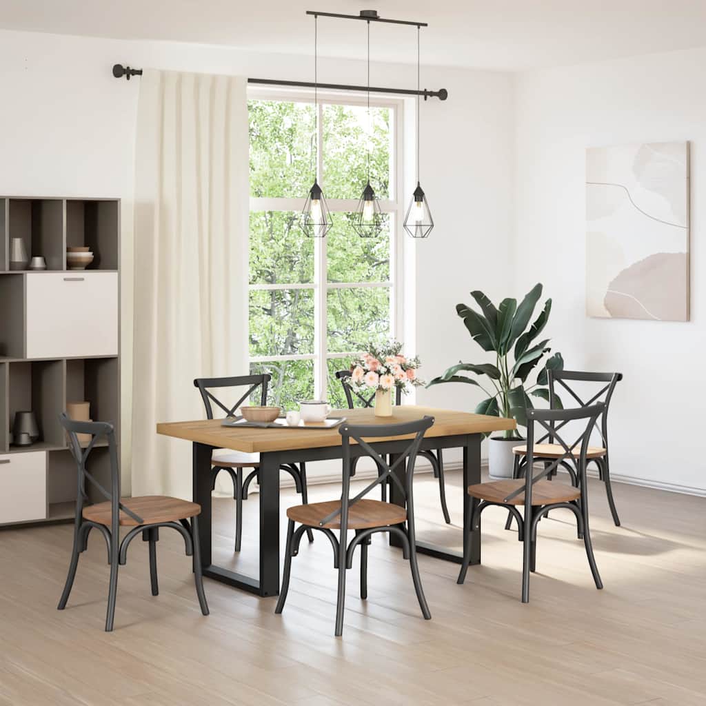 Spisebord Kjøkkenbord NOAIN U-formede ben 160x90x75 cm heltre furu
