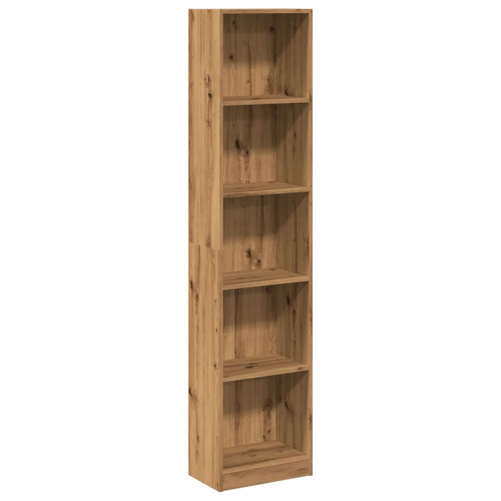 Bokhylle artisan eik 40x24x176 cm konstruert tre