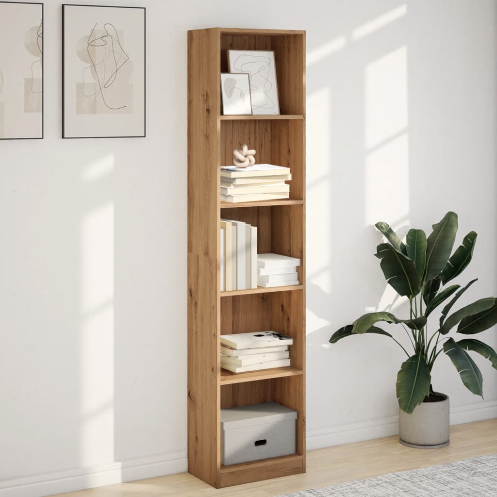 Bokhylle artisan eik 40x24x176 cm konstruert tre