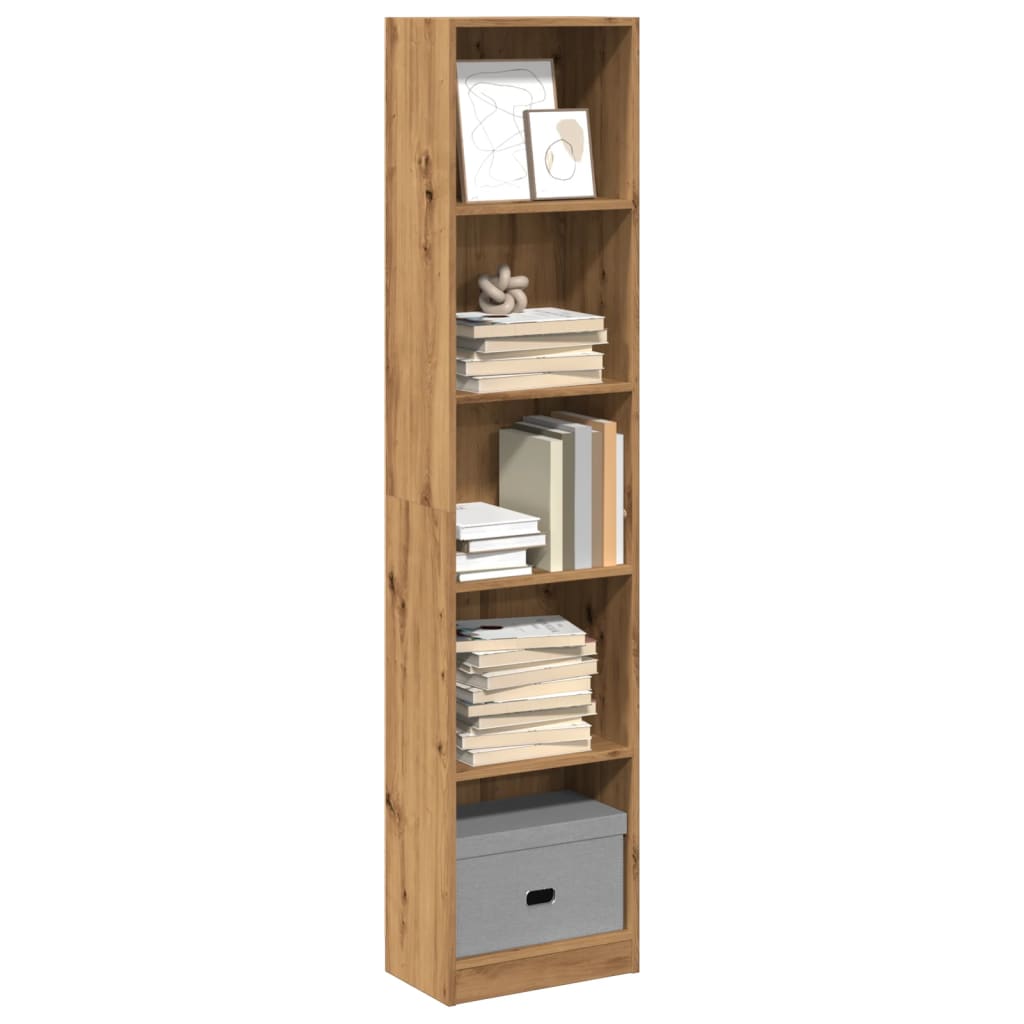 Bokhylle artisan eik 40x24x176 cm konstruert tre