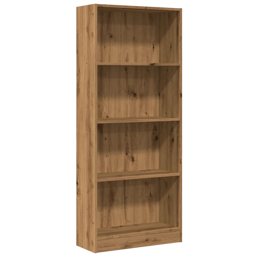 Bokhylle artisan eik 60x24x143 cm konstruert tre